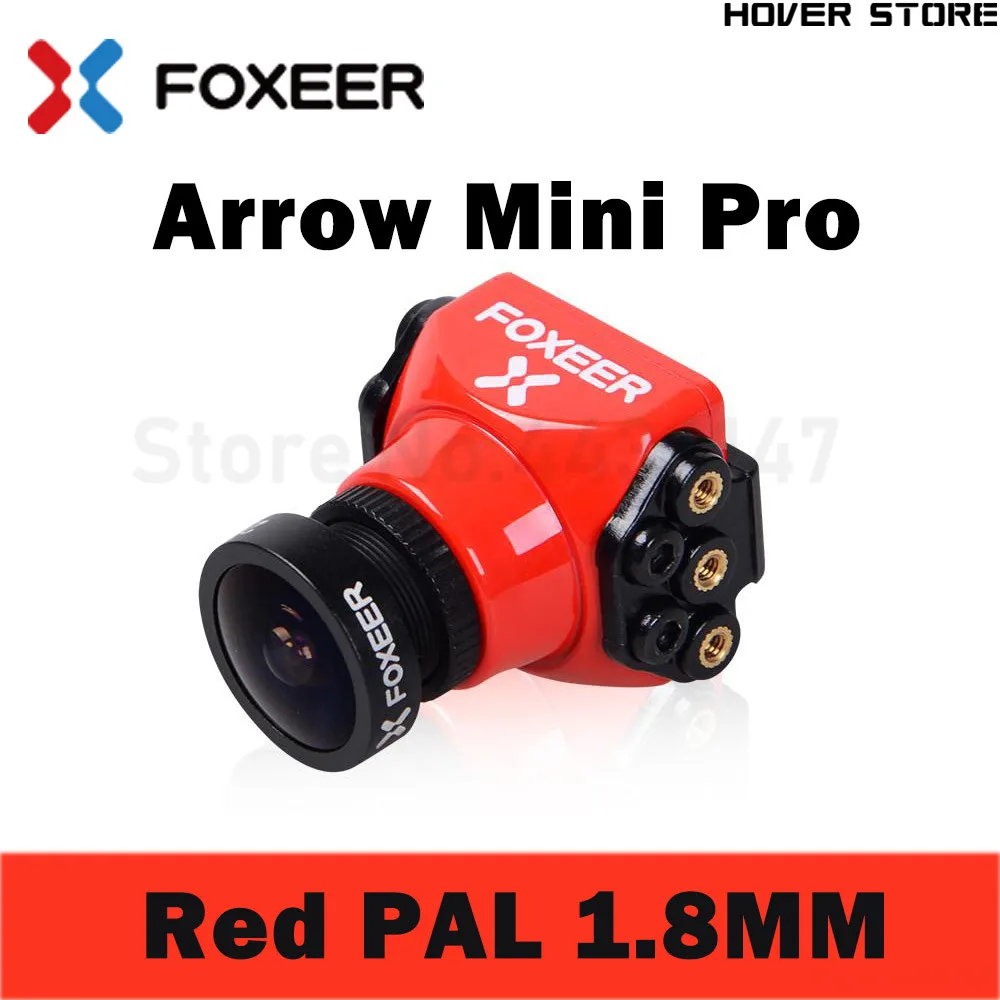 Высококачественный Foxeer Arrow Mini/standard/Micro Pro PAL FPV камера 1,8/2,1 мм с OSD черный/синий/красный для FPV RC Дрон - Цвет: Mini Red 1.8