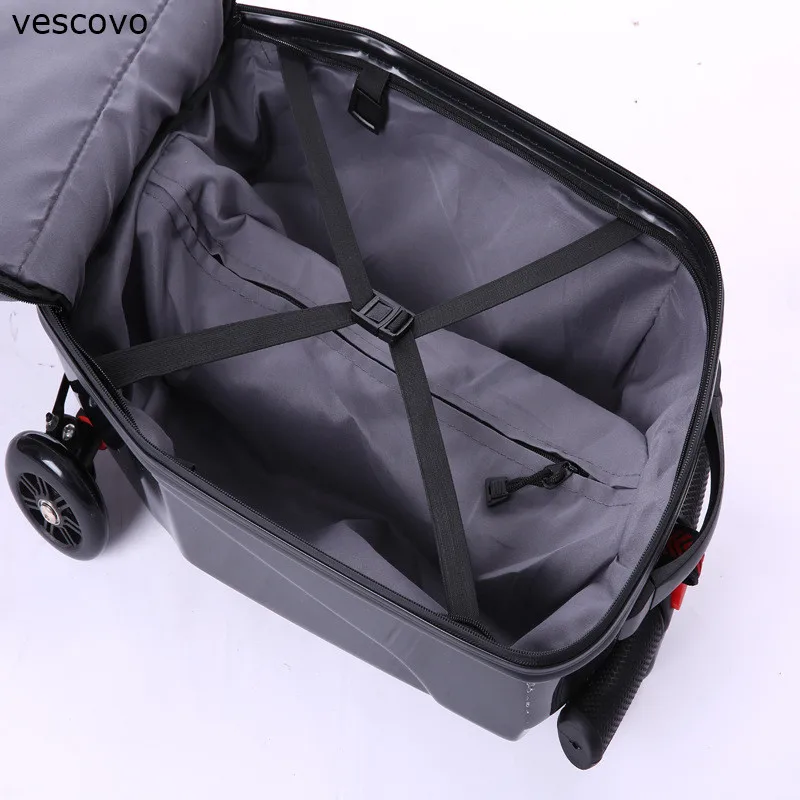 Vescovo 2" дюймов подростка носить на скутере чемодан с колесиками прокатки багаж кабина Дорожный чемодан на колесиках может скейтборд