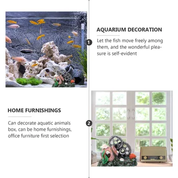 

1pc Resin Gear Coral Adornment Simulated Funny Fish Tank Decor Underwater Adornment for Fish Tank Decor Desktop Decor