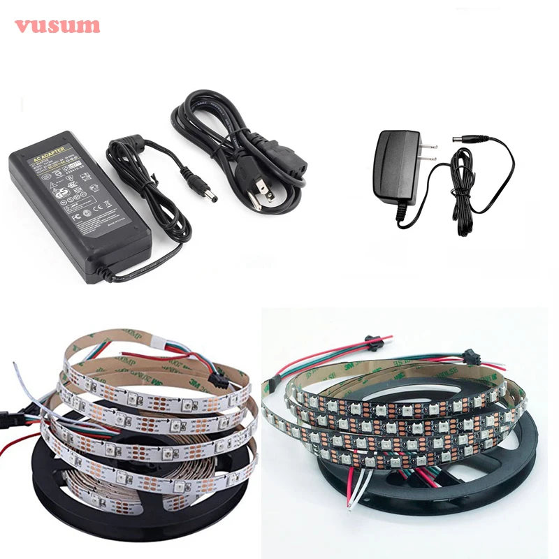 Адаптер питания для WS2812B WS2801 SK6812 SK9822 светодиодный ленточный светильник 5 в