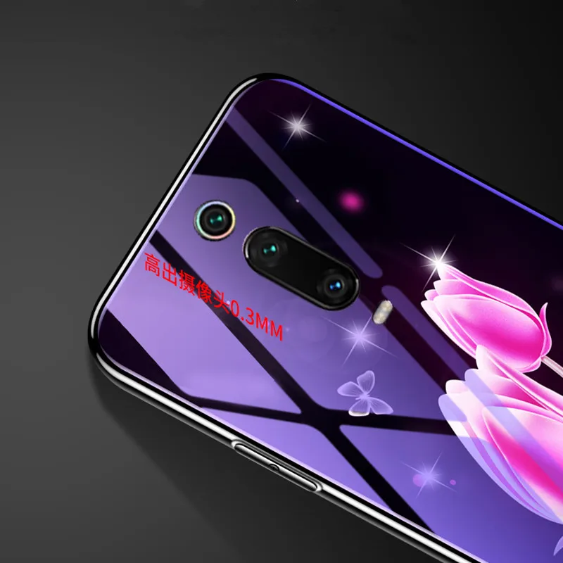 Для Xiaomi mi 9T Pro 8 9 SE CC9E CC9 A3 Lite чехол 7H Анти-взрыв синий свет закаленное стекло задняя крышка для красного mi K20 Pro 6A 7A