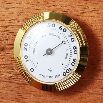 

Golden Pocket Cigar Hygrometer Accurate Portable Humidor Accessories Precision Humidity Tester Hygrometer for Humidor