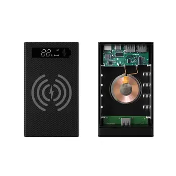 

Spliced Combined DIY 18650 Battery Case Wireless Charging Power Bank Shell Portable External Box Powerbank Protector