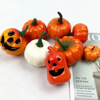 

Halloween Simulation Foam Pumpkin Vegetable Cabinet Photography Display Model Props Crooked Pumpkin 16pcs