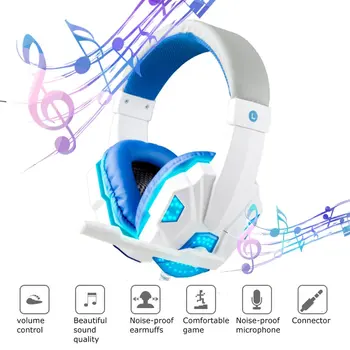 

USB Wired Computer Game Luminous Headphones With Lights Stable Audio Output Compatible With Various Computers