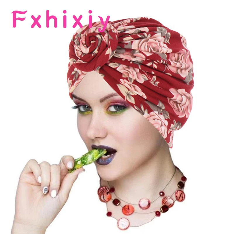 

Высококачественная Женская тюрбан с цветочным принтом, внутренняя крышка, африканская крученая повязка на голову, женские головные повязк...