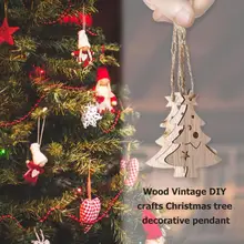 41 вид, 3 шт., подвеска в скандинавском стиле с Рождеством, винтажные украшения, рождественские носки в виде снежинок, деревянные поделки, деко...(China)