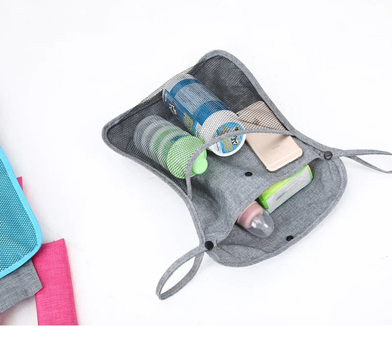 34x30cm Baby Stroller Storage Mesh Bag Large Capacity Diaper Bags Net Pocket Nappy Storage Organizer Carriage Bag Holder BB3127 (3)