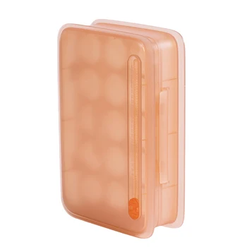 

Big deal Portable Durable Time Scale Egg Holder,Eggs Dispenser 15 Grid Egg Storage Box Refrigerator Container with Lid(Pink)