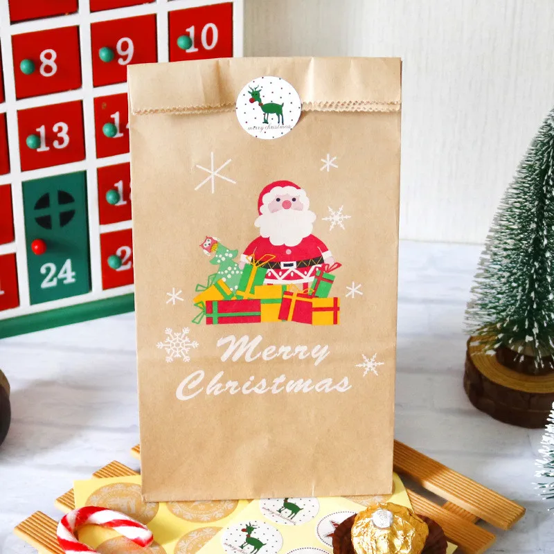 12 pçs sacos de presente de natal