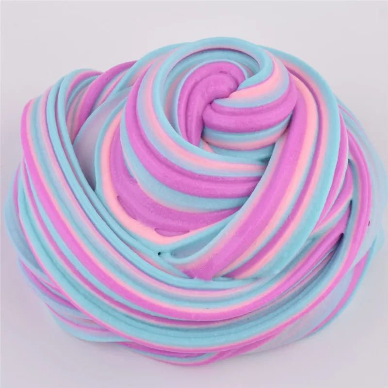 slime additives Fluffy Cloud Slime Scented Therapeutic Putty Cotton Candy Slime Supplies Stress zabawki dla dzieci  #4AA14 (1)