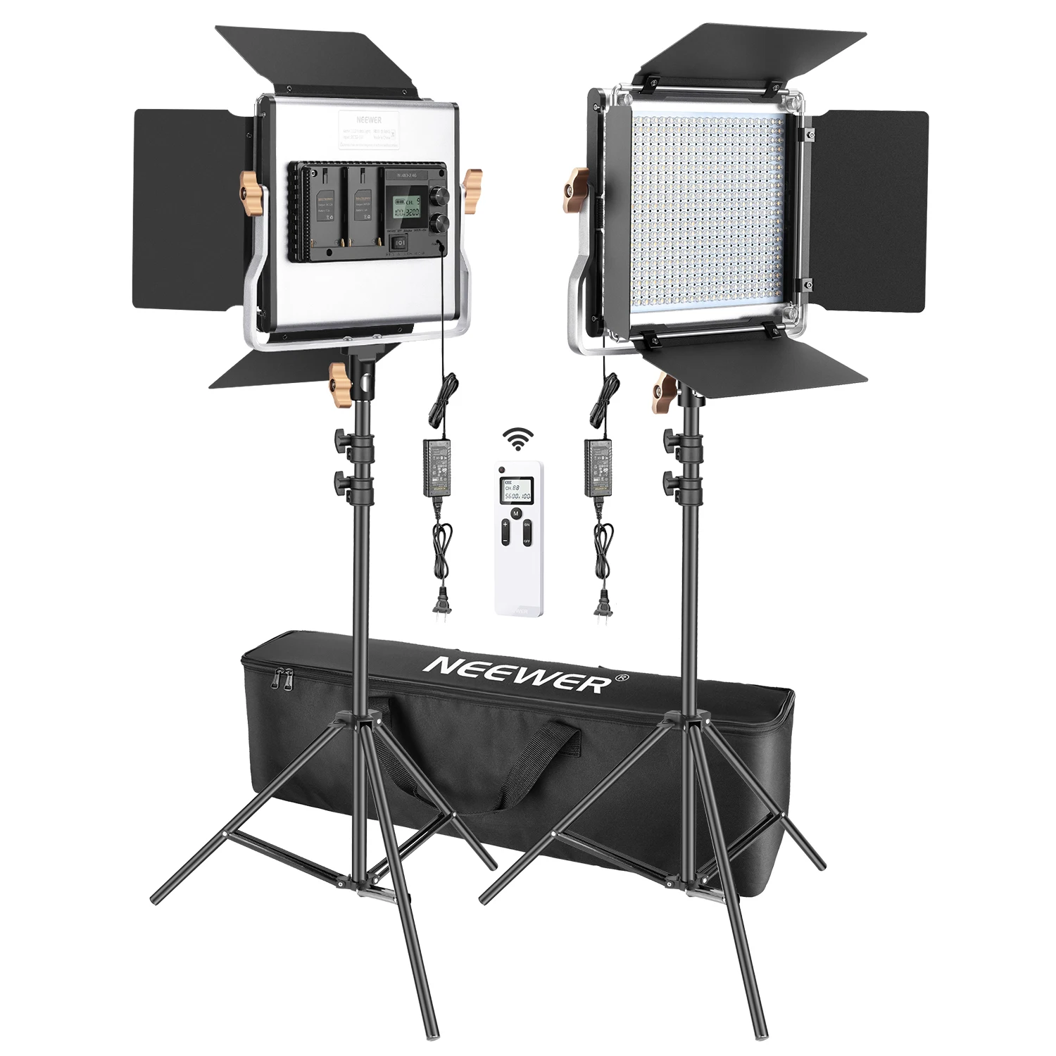 Neewer Packs Advanced 2.4g 480 Led Video Light Photography Lighting Kit  With Bag, Dimmable Bi-color Led Panel With Lcd Screen Photo Studio Kits  AliExpress