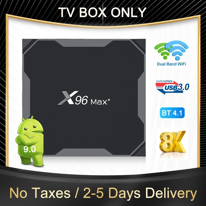 Приставка смарт-тв X96 Max + S905X3 Android 9 0 8K x 4K 64 бит 1000 м | Электроника