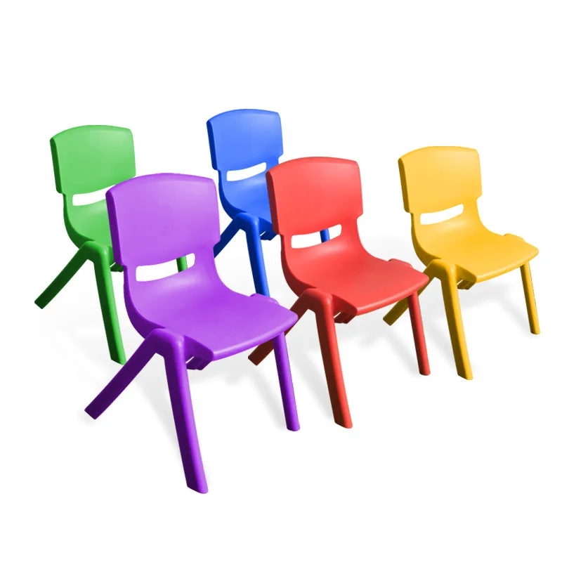 Colorful cute chair children's tables and chairs plastic backrest small chair thickened scrub children furniture