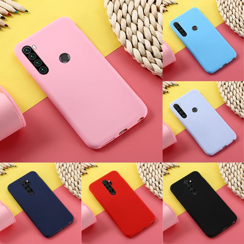 For Xiaomi Redmi Note 8 Pro Case for Note8 Back Cover Candy Color Soft TPU Protect Bumper | Мобильные телефоны и