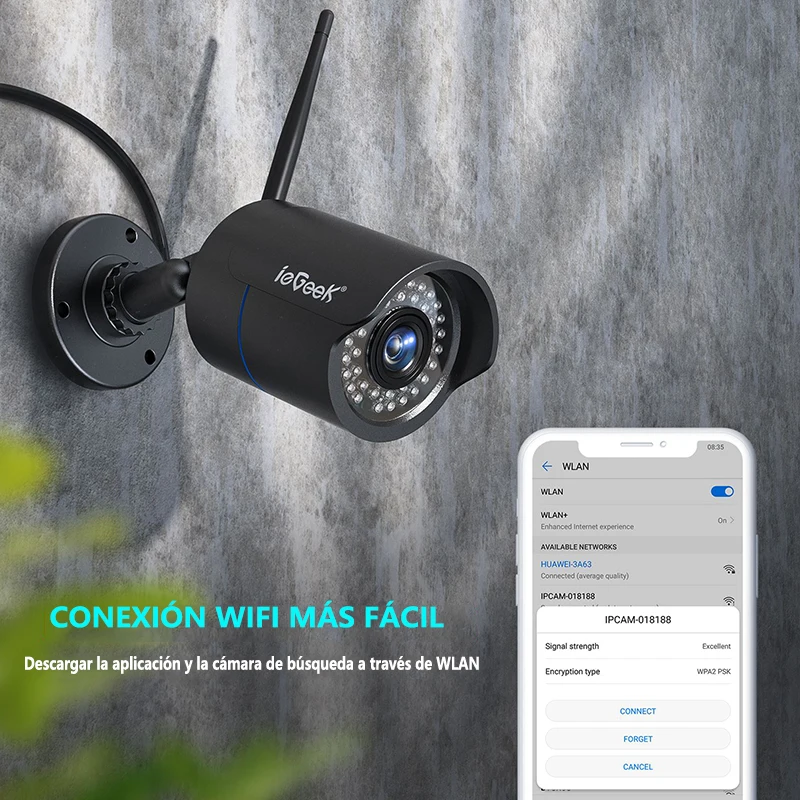 IeGeek-cámaras de vigilancia de protección de seguridad para exteriores,  1080P, Wifi, detección de movimiento de registro 7/24, alertas Push para  teléfono/PC _ - AliExpress Mobile
