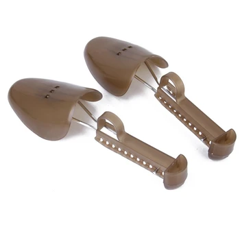 

1 Pair of Adjustable Plastic Shoe Trees for Men UK Size 6-13---Brown