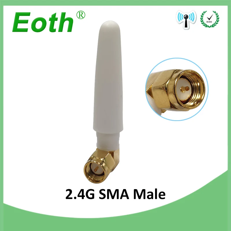 

2.4GHz antenna wifi SMA Male Connector 2~3dbi 2.4 ghz antena small size wi fi 2.4G antenne white wi-fi antenas wireless router