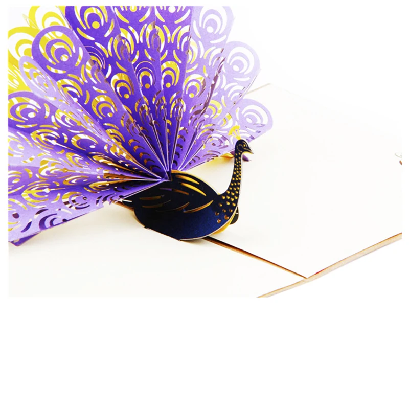  3D Cards Birthday Thank You Cards Gift Greeting Postcards Vintage Paper Kirigami Pop Up Laser Cut P - 4000590703139