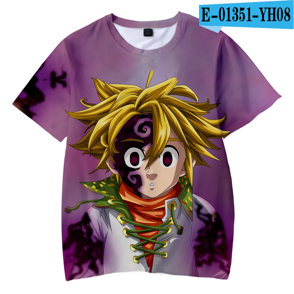 Новая детская футболка с принтом «Seven Deadly Sins meliodas» летняя Удобная футболка для детей, модная футболка с круглым вырезом, Топ - Color: 3D