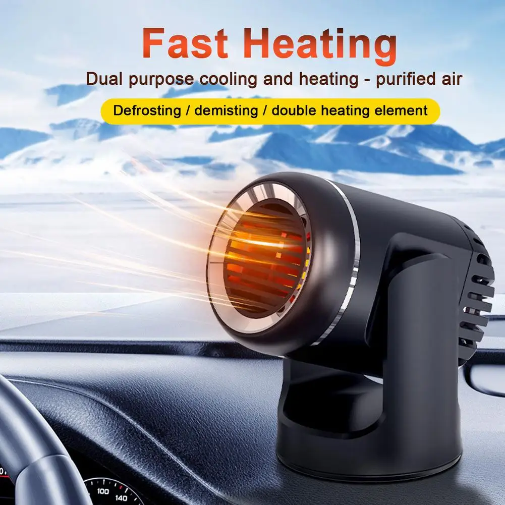 Riscaldatore d'aria per auto 12/24v Nuovo riscaldatore per auto, ventilatore ad aria calda, sbrinatore per parabrezza portatile, ventilatore elettrico di raffreddamento e riscaldamento_voghion.com