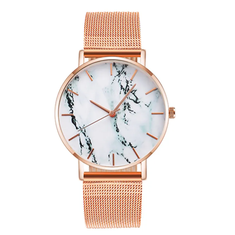 Модные женские наручные часы с браслетом из розового золота креативные