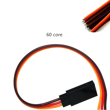 

100Pcs 20cm Single Header Female 3P 60 Core Filament DuPont Wire Extension Leads For Airplane Model Serve Motor Brown-Red-Orange
