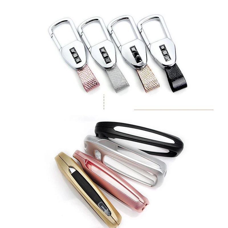 Car Auto Remote Metal Key Case Holder Cover With Key Chain For Audi A4L/A6L/Q5L/A3/Q3/Q7/A5A8
