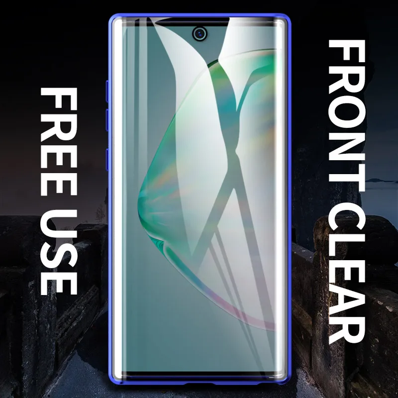 Высококачественный металлический чехол для samsung Galaxy Note 10/Plus/Note 9/Note 8, роскошный чехол из закаленного стекла