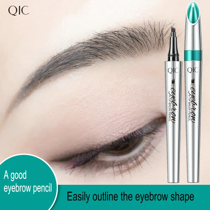 

QIC Four Fork Very Thin Eyebrow Pen Stereoscopic Four Claws Non Halo Dye Eyebrow Pen Waterproof Anti Sweat Makeup Cosmetics