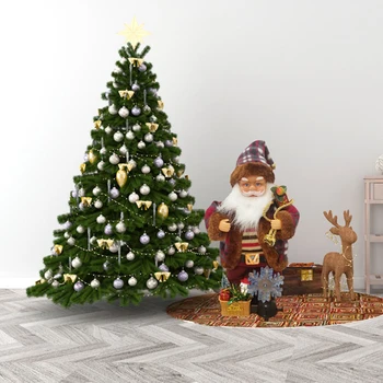 

Cute Electric Santa Claus Doll With Rotatable Snowflake Shape Light Christmas Decoration JS22