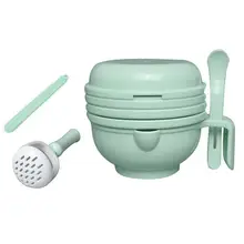 Зеленая PP детская Чаша для измельчения, коробка для пищевых продуктов, защита окружающей среды, детская посуда, прочная соковыжималка