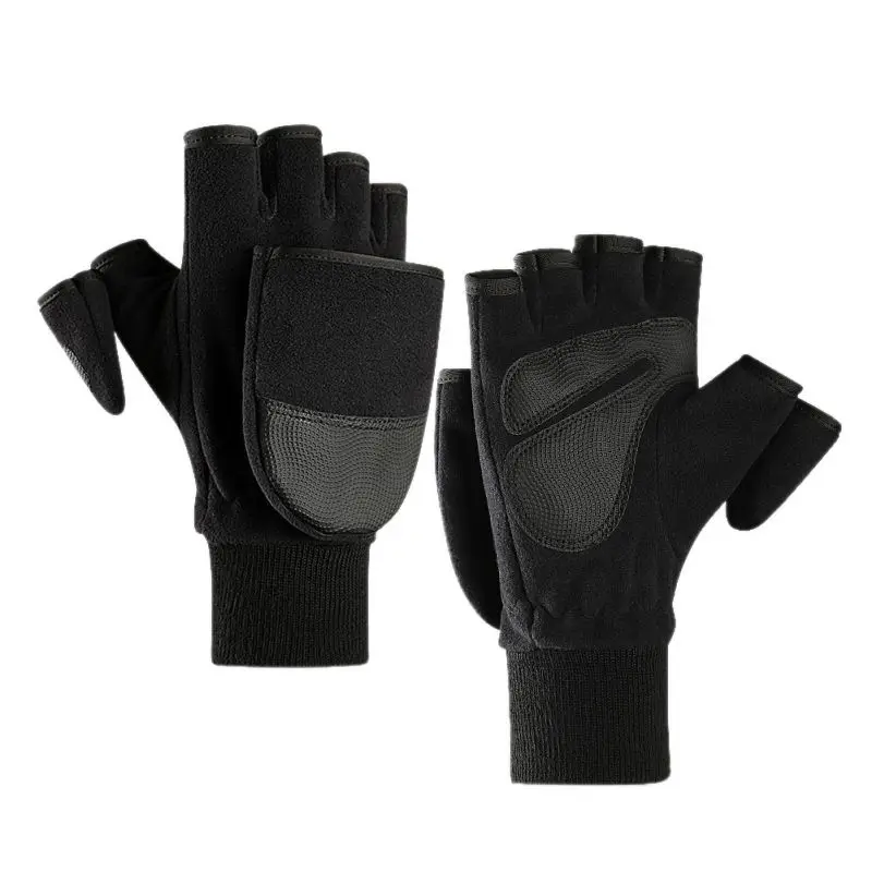 Новые перчатки унисекс Зимние теплые флисовые перчатки из искусственной кожи флисовые толстые уличные перчатки для велоспорта перчатки для пальцев Варежки