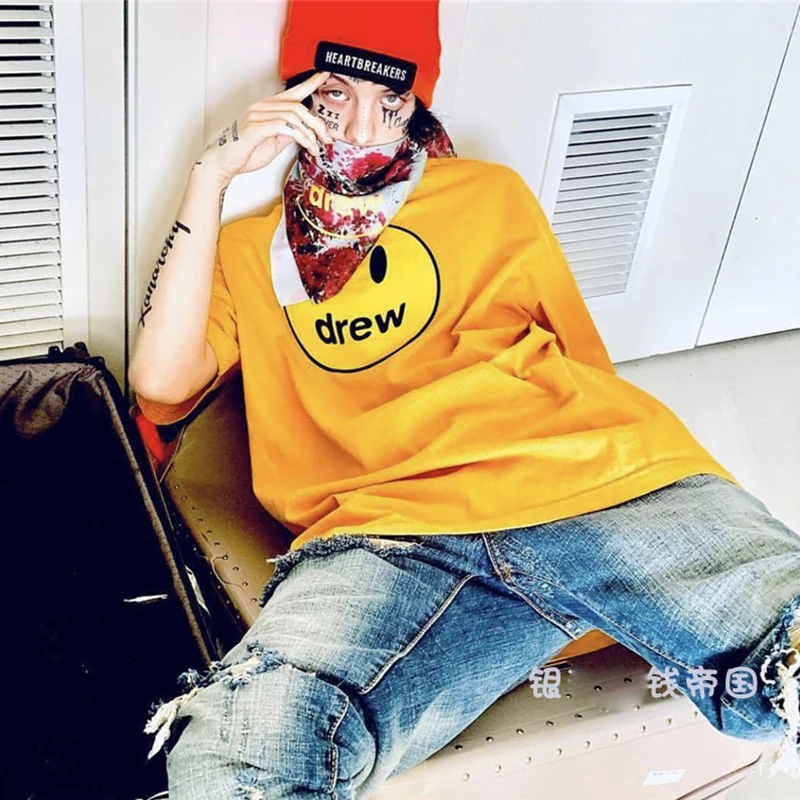 Yellow justin bieber t shirt men women fashion summer tops hip hop streetwear tshirts cotton short sleeve t-shirt male - Color: Yellow