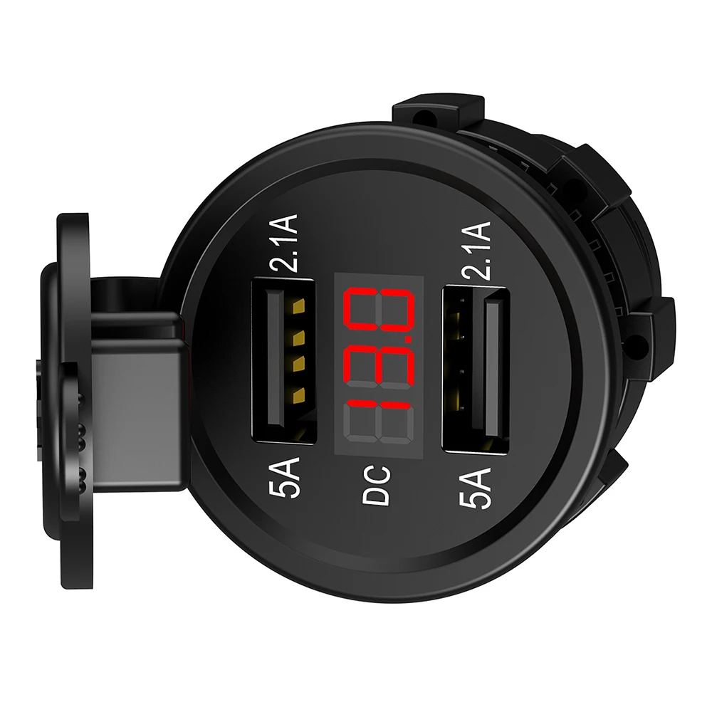 10 / 3.1A 12-24v ڵ     USB Ʈ ڵ   + LED  а  ÷