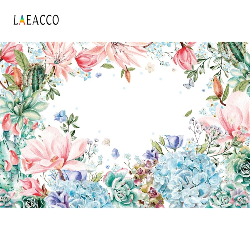 Laeacco фоны для фотосъемки новорожденных цветы цветочный цветок кактус Фото