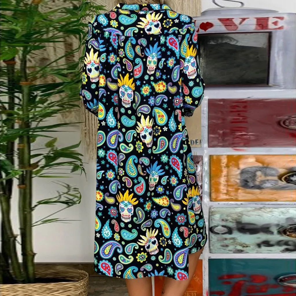 Горячая Распродажа, женское летнее пляжное платье в стиле бохо, Модные Вечерние Платья с цветочным рисунком, Мини Сарафан, наряды размера плюс S-5XL
