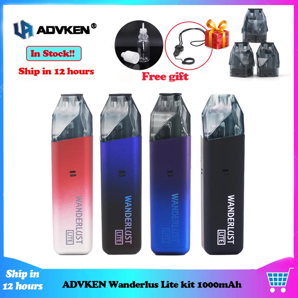 Vapken Lite Pod Vape Kit 1000 мАч батарея 2 мл емкость 1 Ом керамическая катушка комплекты