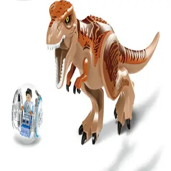 

Brown Jurassic Dinosaur World Assembled Building Blocks Children's Educational Toys