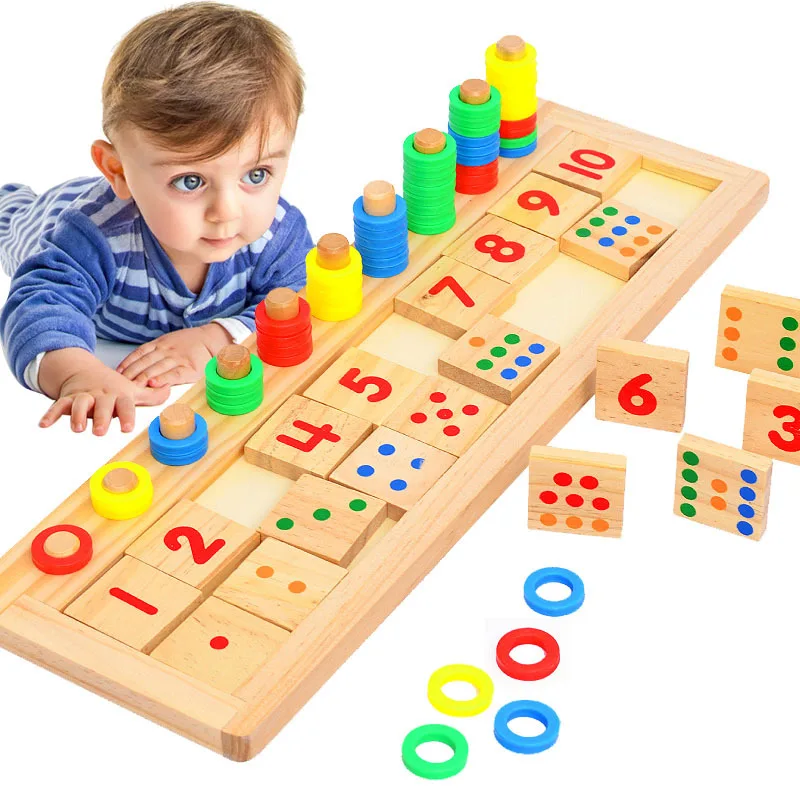 

Montessori Teaching Numbers Board Children Early Education Rainbow Donuts Educational Montessori Early Educational Teaching Aid