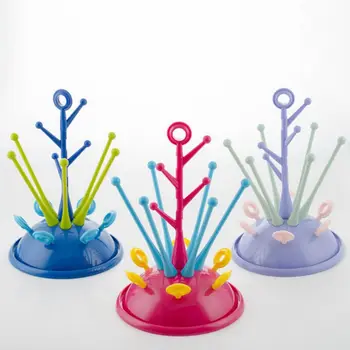 

Baby Bottle Drying Rack Pacifier Nipple Drier Cute Tree Shape Cups Holders Infant Feeding Shelf Detachable Easy Cleanhen Cafe Su