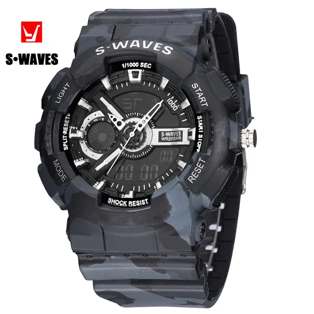 

g shock Casual Sport Quartz Watch Men Dual Display Camouflage Green Color Cost Automatic Gmt Watch Man Digital Wristwatch Clock