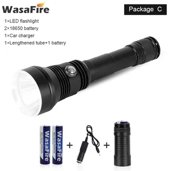 

Waterproof XHP70 Underwater Lanterna 6800LM 5 Modes Scuba Flashlights Portable 18650 Dive Torch Camping Light with Car Charger