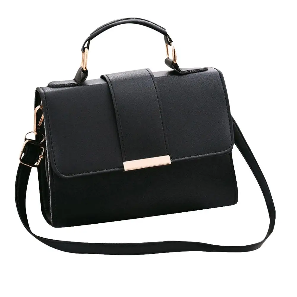Женская модная сумка из искусственной кожи на плечо, маленькая Лоскутная сумка через плечо, сумка через плечо с ручкой сверху, сумка-мессенджер, поясная сумка - Цвет: Black 1