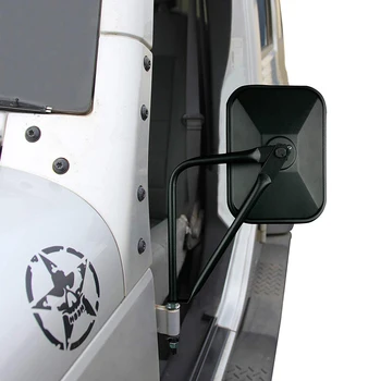 

Car Side Rearview Mirror Inverted Mirror Square Doorless Rear View Mirrors Car Accessories For Jeep Wrangler CJ YJ TJ JK JL