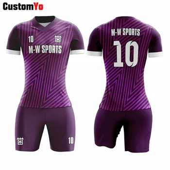 

Custom Purple Color Club Soccer Jersey Football Jersey Girls Soccer Uniforms