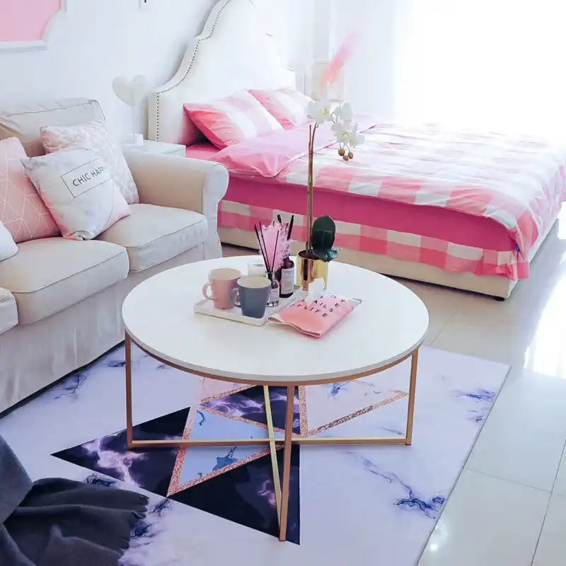 Nordic Gold Rotondo Tavolino Salotto Moderno Creativo Marble Texture Grande Tavolo Mobili Per La Casa Tavolini Da Caffe Aliexpress