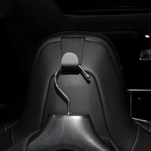Вешалка кошелек для одежды интерьерный Органайзер сумка Аксессуары для подголовника сплав багаж автомобильный крючок на спинку сиденья зажим для хранения для Tesla S X