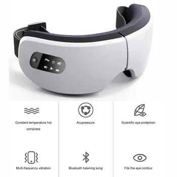 

Electric Vibration Bluetooth Eye Massager Eye Care Wrinkle Fatigue Relieve Vibration Massage Hot Compress Therapy Glasses Music