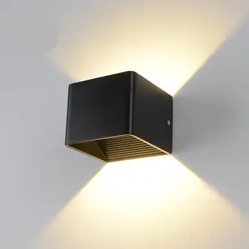 

LumiParty Adjustable 85-265V 12W Square Shape Aluminium Waterproof Outdoor Wall Lamp COB Light BD77 Corridor Porch Light